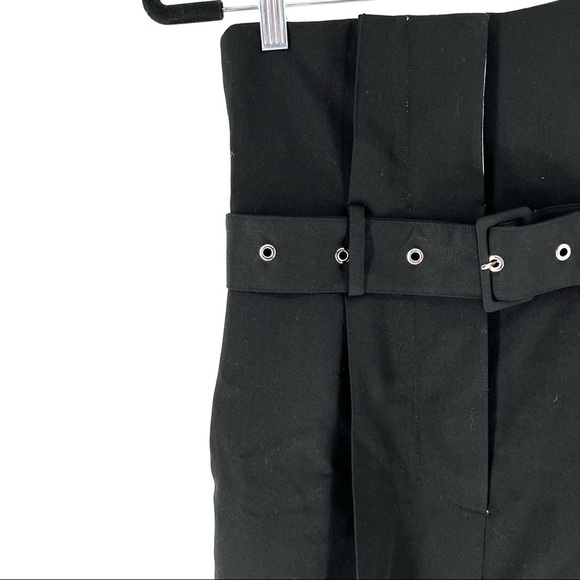 Rokh Women's Belted Paperbag High Waisted Trousers -8 - Picture 3 of 5